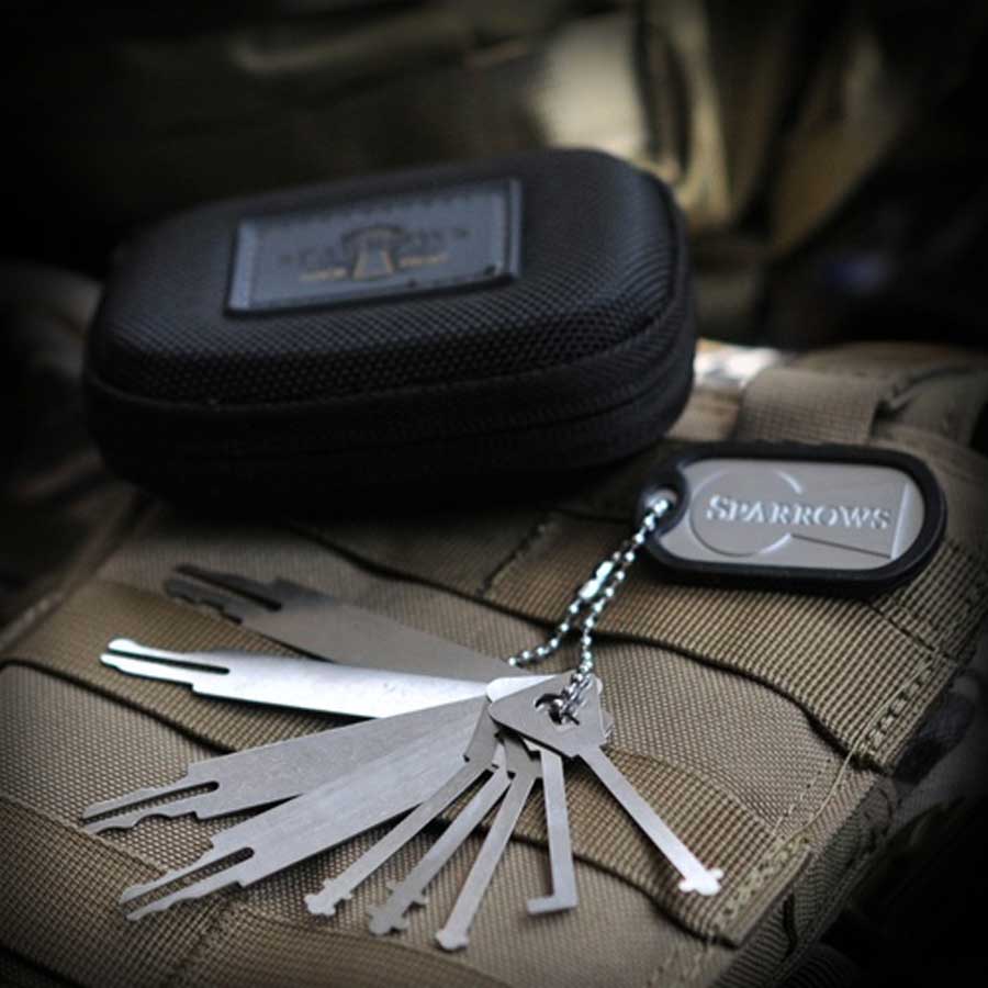 Sparrows Warded & Wafer Pick Set met Case