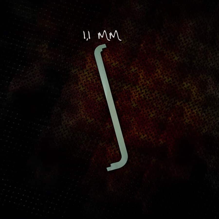 Lockpick Tension Wrench van 1,1 mm voor Top of Keyway.