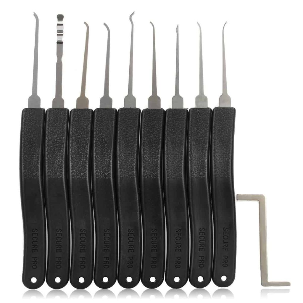 Lockpick set van Klom met tien verschillende lockpicks