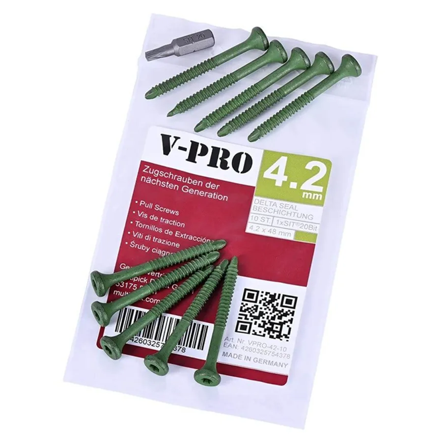 V-PRO Kerntrekschroeven 4,2 x 48 mm – 10 stuks