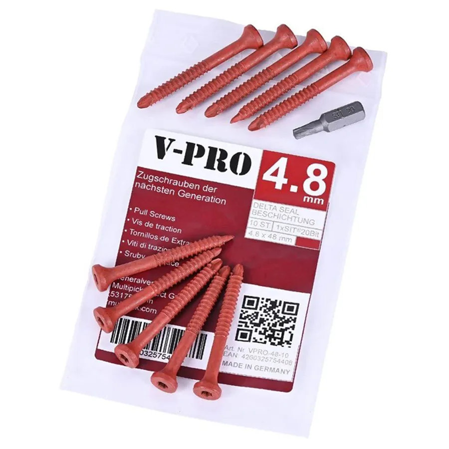 V-PRO Kerntrekschroeven 4,8 x 48 mm – 10 stuks