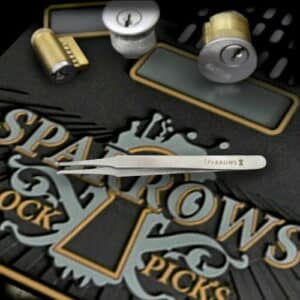 Een pincet voor het grijpen van kleine pinnetjes van Sparrows bij Lockpickwebwinkel