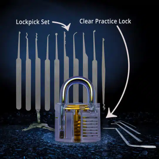 LPXS15 lockpick set met transparant oefenslot