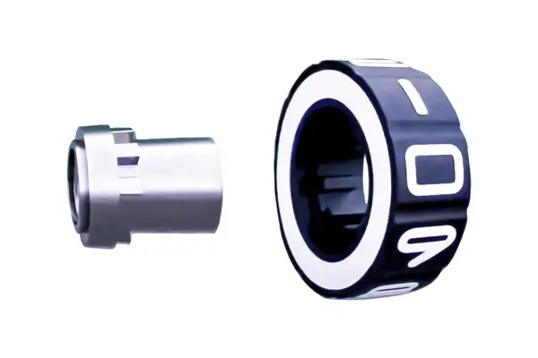 Kernring in de cijferschijf met de inkeping die je moet voelen